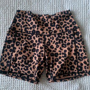 Cheetah workout shorts, dupe for balance athletica